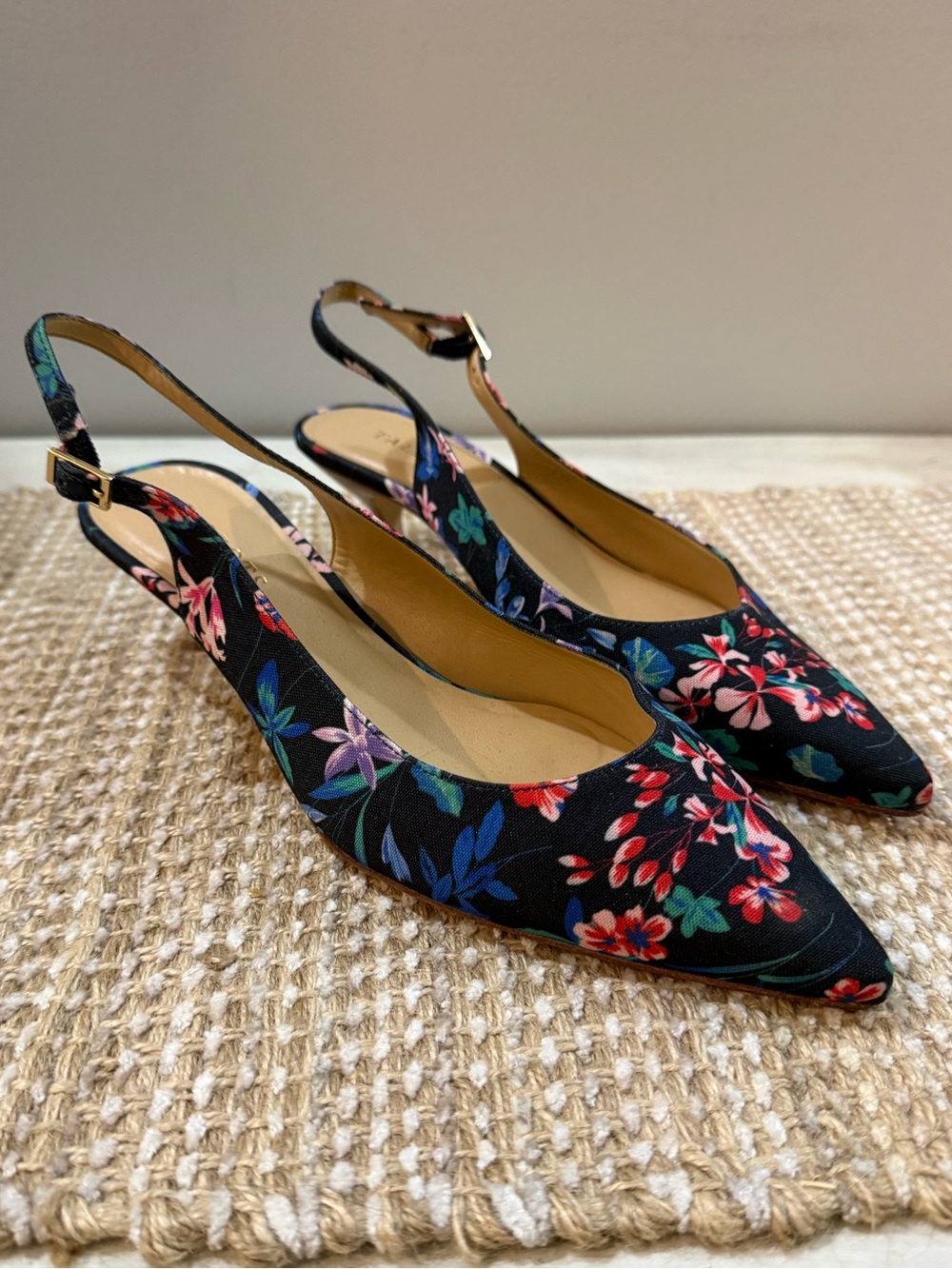 🌸 Talbots Floral Slingback Flats